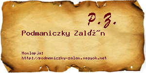 Podmaniczky Zalán névjegykártya